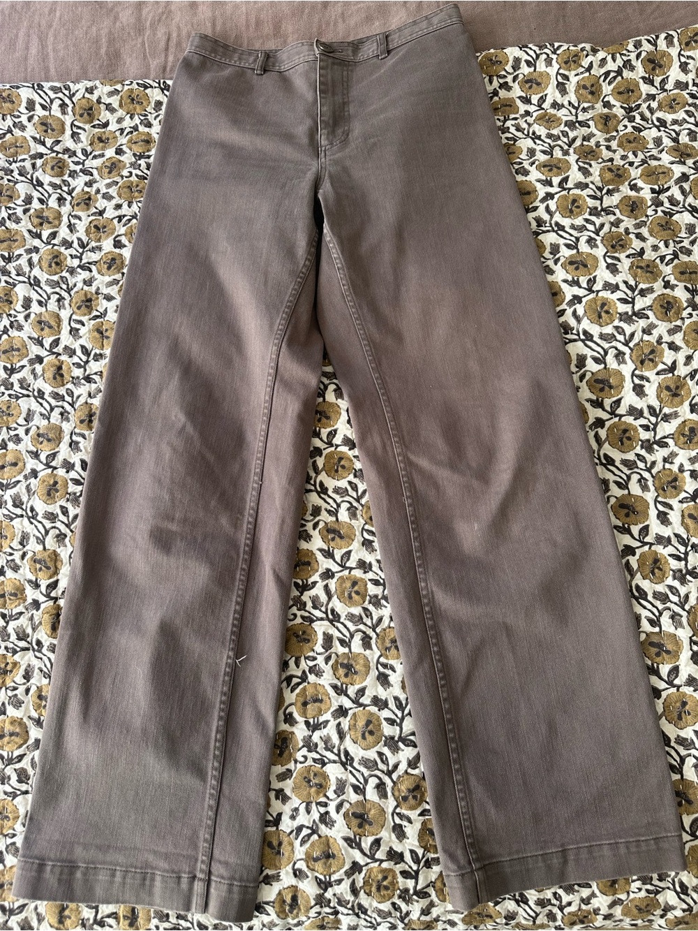 OAK + FORT Brown Wide-Leg Jeans